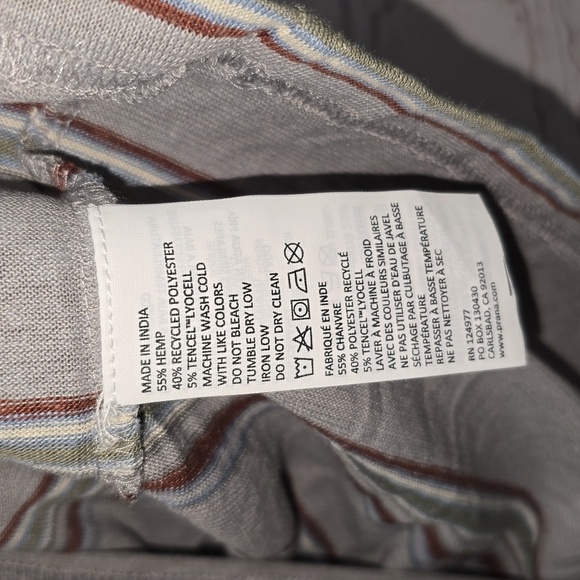 Prana Cardiff Short Sleeve Pocket T-shirt Alloy Stripe Mens Size XXL NWT - Picture 7 of 12